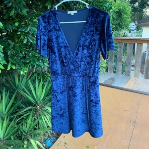 Royal Blue Velvet Dress